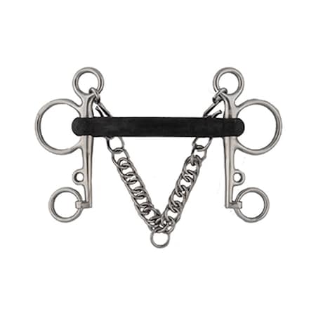 Jacks Imports Stainless Steel Soft Rubber Pelham Bit 5" 10532-5